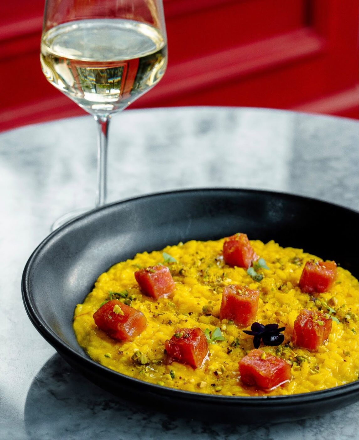 Risotto al azafrán