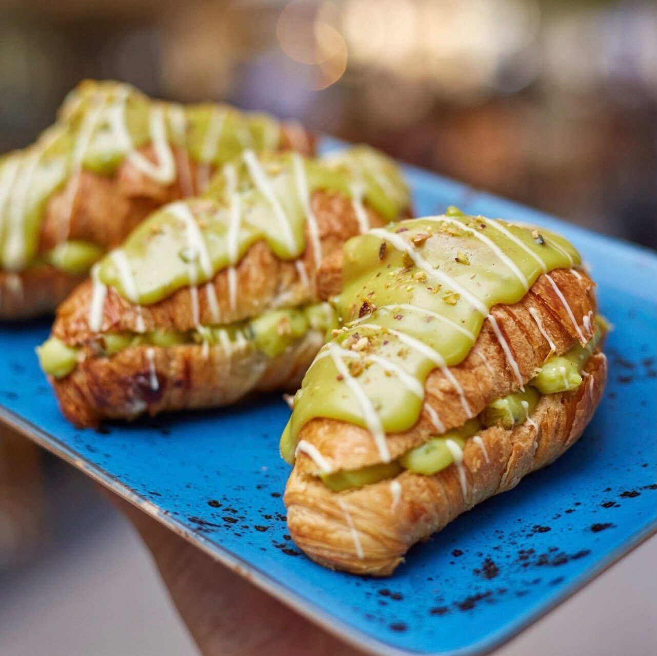 Croissant relleno de pistacho