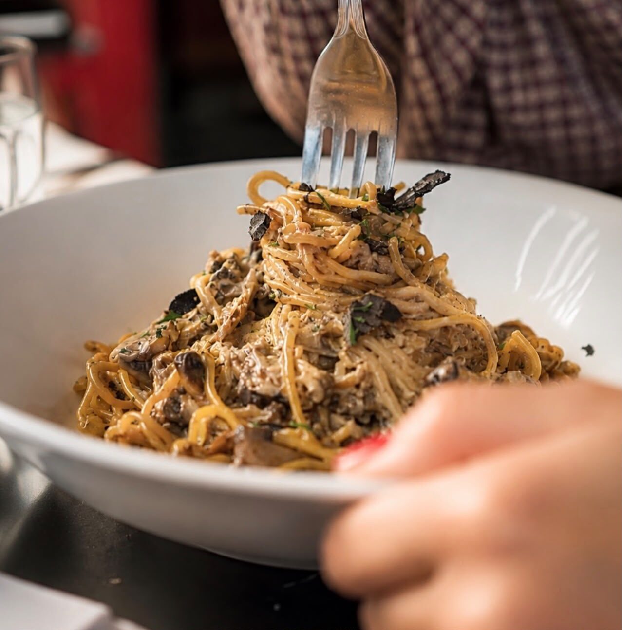 Pasta con trufa negra